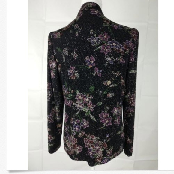 Alex Evenings Sz M Black Sparkling Jacket Women's - Picture 3 of 6